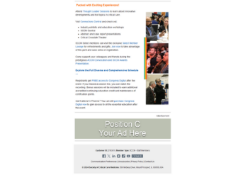 SCCM Digital Newsletter, Congress Edition - Position C